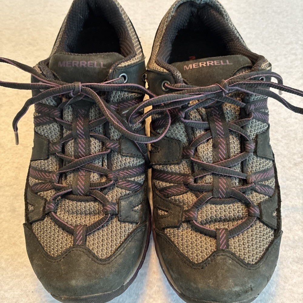 Merrell Siren Sport 3 Waterproof Hiking Boots Shoes Womens Size 6.5 Black Trail